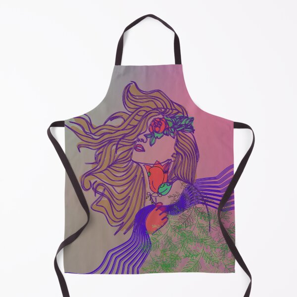Item preview, Woman in the Wind – Abstract Illustration of Feminine Strength and Freedom designed and sold by ByMile.