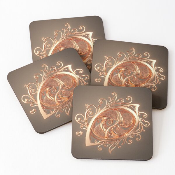 Item preview, Elegant Gold Spiral Filigree Abstract | Modern Luxury Art designed and sold by Harmonic_Layers.