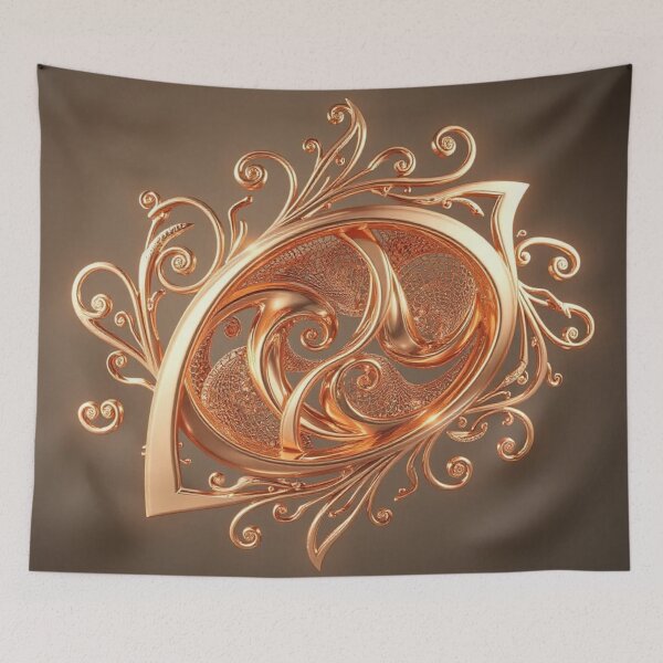 Item preview, Elegant Gold Spiral Filigree Abstract | Modern Luxury Art designed and sold by Harmonic_Layers.