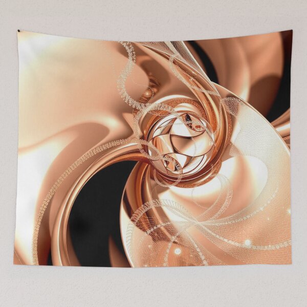 Item preview, Rose Gold Spiral Orb – Luxury Metallic Abstract Swirls designed and sold by Harmonic_Layers.