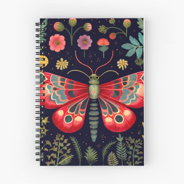 Item preview, Beautiful Red Moth In Night Garden designed and sold by Pixelchicken.