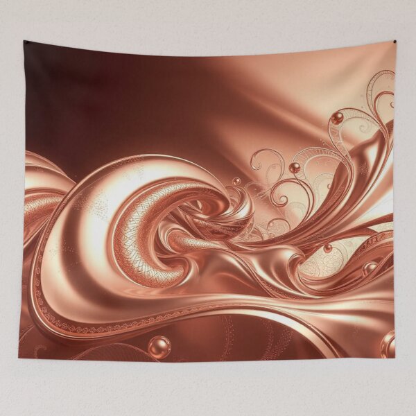 Item preview, Metallic Copper Flow Abstract designed and sold by Harmonic_Layers.