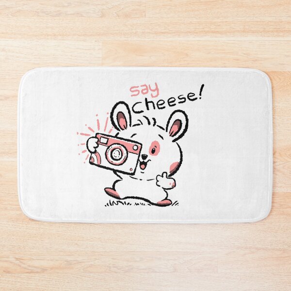 Item preview, say cheese - cute cartoon chubby bunny rabbit designed and sold by hayrpictures.