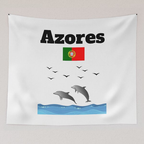 Item preview, Azores souvenir Dolphin lover dolphin watching Portugal flag designed and sold by Artstastic.