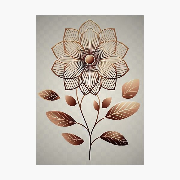 Item preview, Gold metallic flower designed and sold by FantasyPearl.