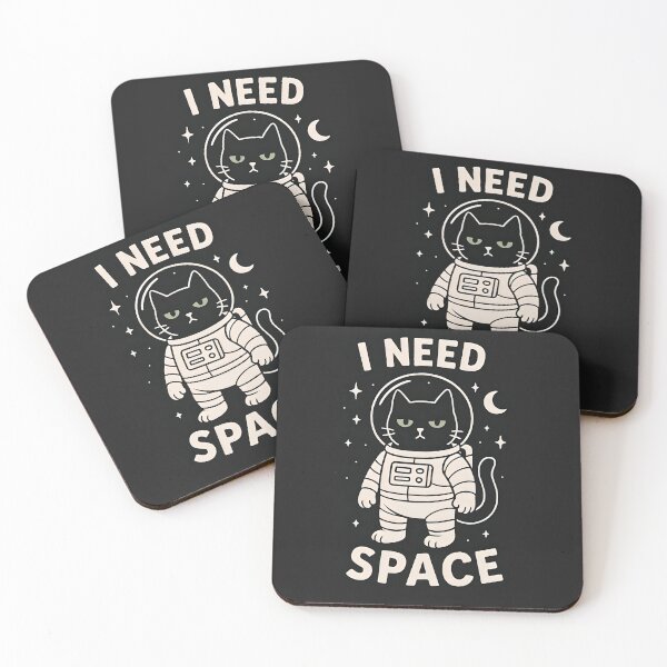 Item preview, Grumpy Cat Astronaut Demands Space - Minimalist Funny Art designed and sold by Amr Siam.
