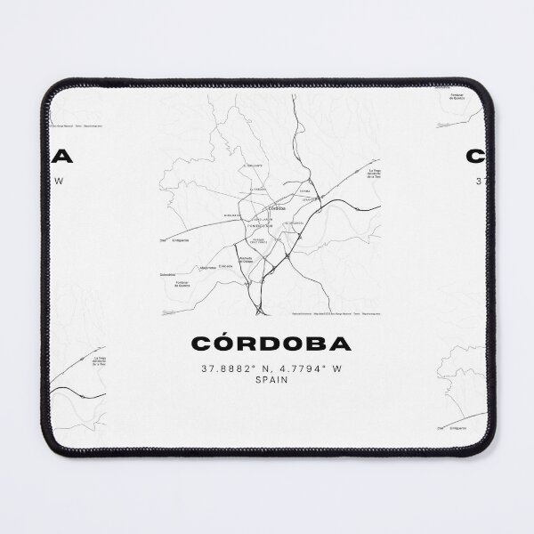 Item preview, Córdoba Spain Minimalist Black & White Map Print designed and sold by RM-Journey.