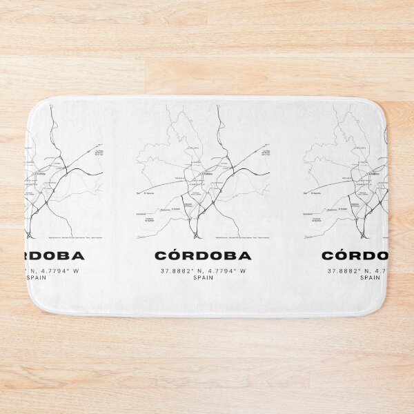 Item preview, Impresión minimalista en blanco y negro del mapa de Córdoba, España designed and sold by RM-Journey.