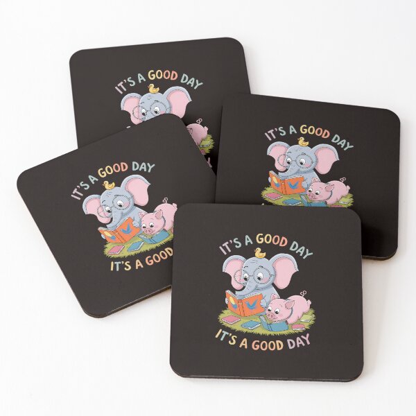 Item preview, Its A Good Day To Read A Book Cute Pig & Elephant Adventure designed and sold by MAKOPOKOShop.