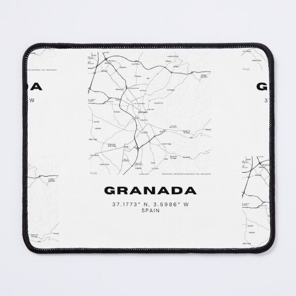 Item preview, Granada Spain Minimalist Black & White Map Print designed and sold by RM-Journey.