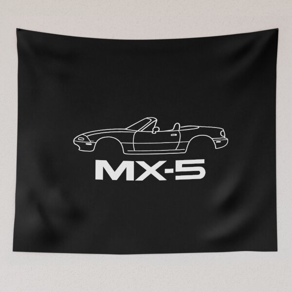 Item preview, NA Miata MX-5 Line Art – Minimalist Mazda Roadster Design for Car Enthusiasts designed and sold by TheArtOfCar.