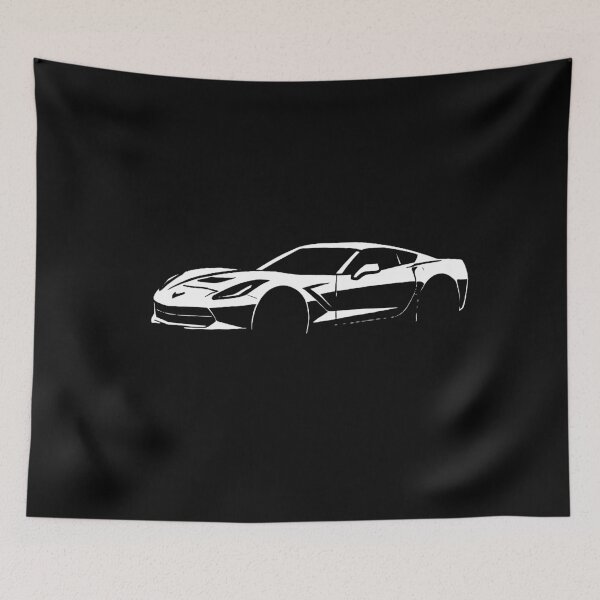 Item preview, C7 Corvette Stingray Silhouette – Minimalist American Supercar Art designed and sold by TheArtOfCar.