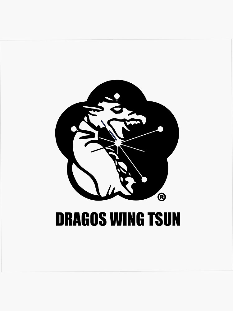 Thumbnail 3 of 3, Sticker, DRAGOS WING TSUN - BLACK & WHITE COLLECTION designed and sold by sifumartin.