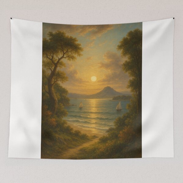 Item preview, Bay of Plenty Mountain and Coast Sunset New Zealand Landscape designed and sold by Places On Earth.