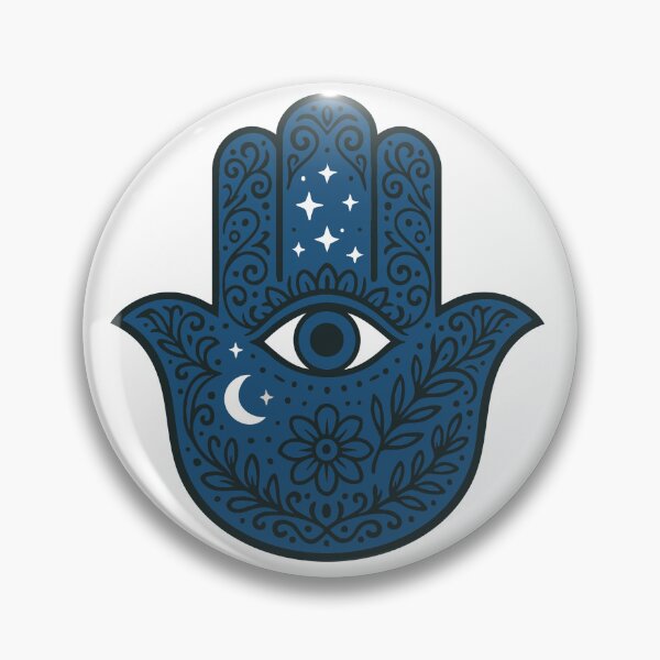 Item preview, Navy Floral Hamsa designed and sold by AbstractArielle.