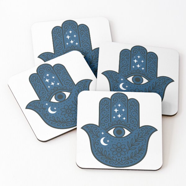 Item preview, Navy Floral Hamsa designed and sold by AbstractArielle.