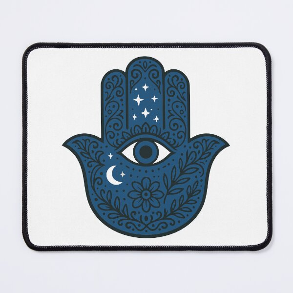 Item preview, Navy Floral Hamsa designed and sold by AbstractArielle.