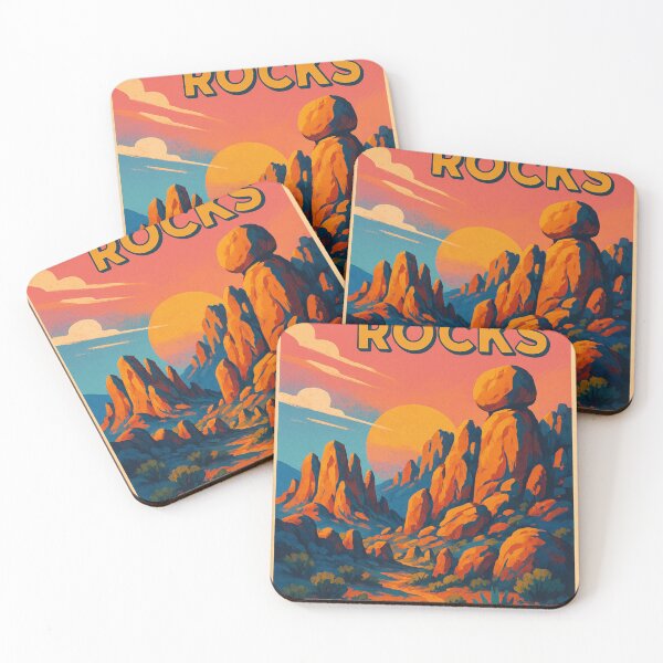Item preview, City of Rocks New Mexico Desert Landscape with Hoodoos and Sunset Sky designed and sold by Places On Earth.