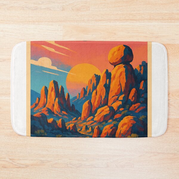 Item preview, City of Rocks New Mexico Desert Landscape with Hoodoos and Sunset Sky designed and sold by Places On Earth.