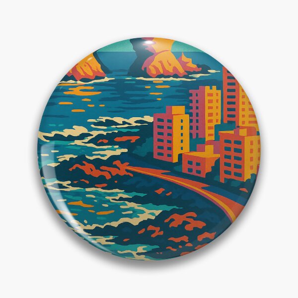 Item preview, Colorful Retro Pop Art of Antofagasta | Vibrant Coastal Cityscape | Nostalgic Chilean Seaside Vibes | Bold and Bright Urban Art | Vintage-Inspired Antofagasta Scene designed and sold by PaintedPixels01.