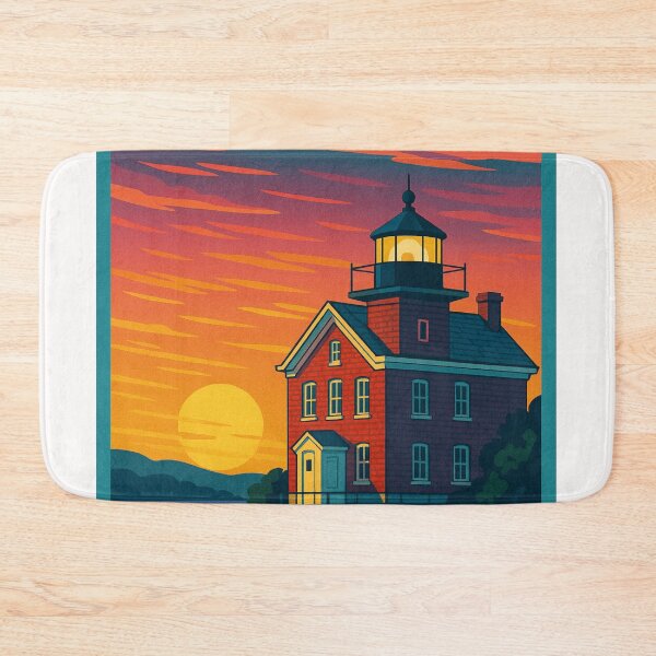 Item preview, Saugerties Lighthouse Hudson River Sunset View in Upstate New York designed and sold by Places On Earth.