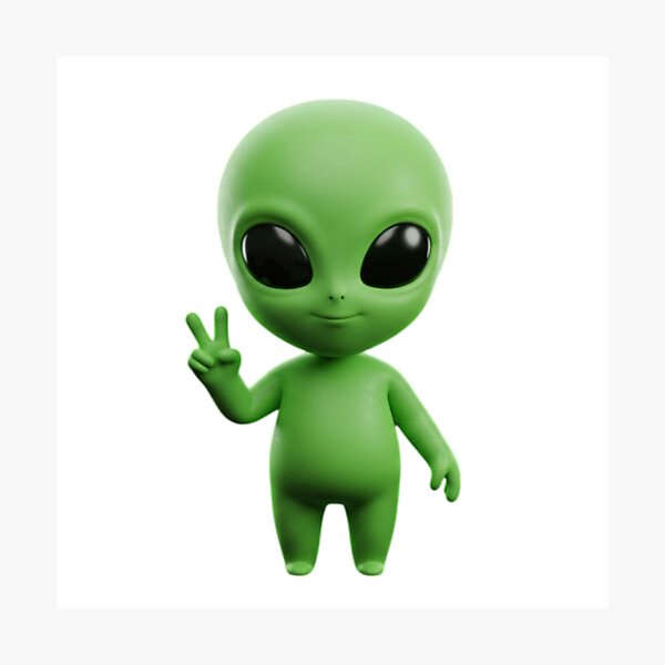 Item preview, Cute Little Green Alien designed and sold by JonnTerr.