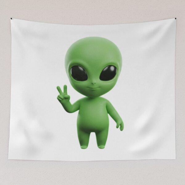 Item preview, Cute Little Green Alien designed and sold by TrendNest Designs USA.