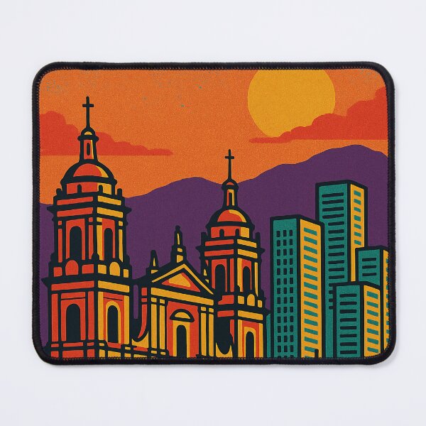Item preview, Colorful Retro Pop Art of Bogota | Vibrant Cityscape Illustration | Nostalgic Urban Art | Bold and Playful Bogota Vibes | Vintage-Inspired City Poster designed and sold by PaintedPixels01.