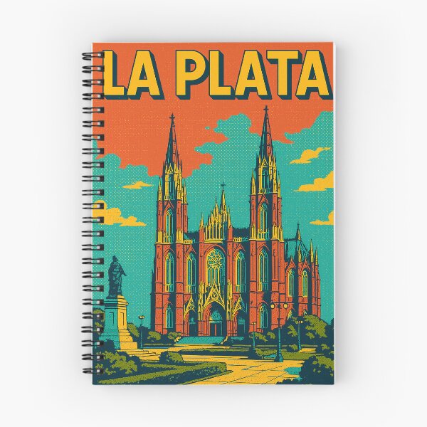 Item preview, Colorful Retro Pop Art of La Plata City | Vibrant Urban Aesthetic | Nostalgic Argentina Travel Art | Bold Cityscape with Vintage Flair | Artistic Tribute to La Plata's Spirit designed and sold by PaintedPixels01.