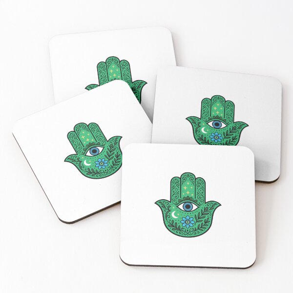 Item preview, Green Floral Hamsa designed and sold by AbstractArielle.