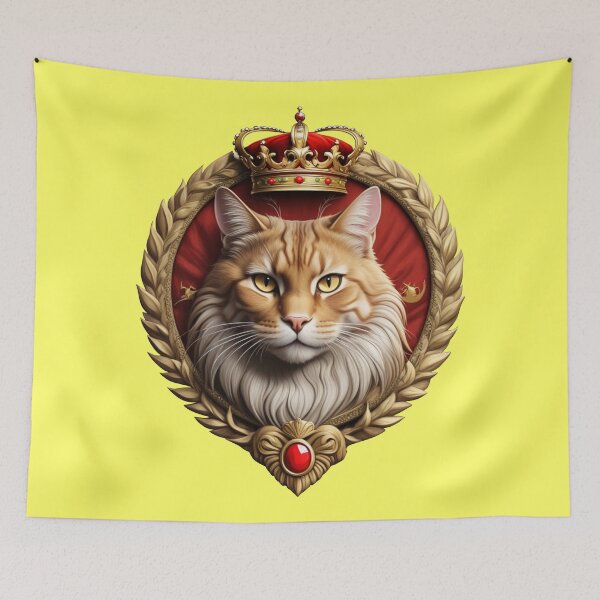 Item preview, CAT KING (#FFFF66) designed and sold by Marlon Oseguera.