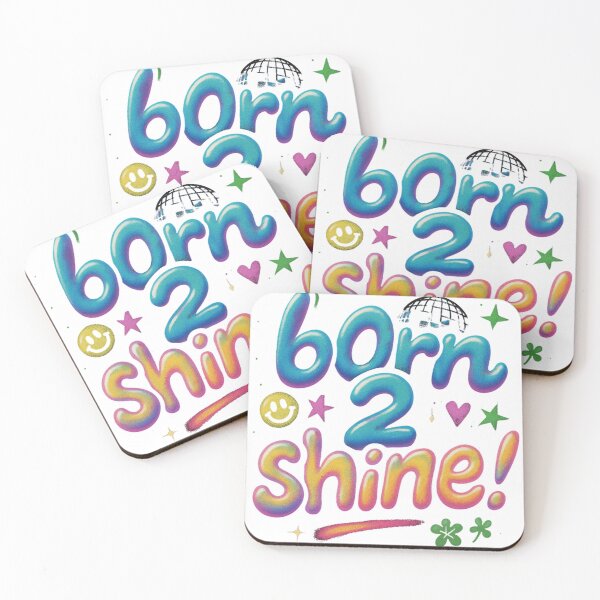 Item preview, Born 2 Shine | Y2K Spray Art Graphic  Motivational Streetwear for Gen Z designed and sold by 50ファイターJP.
