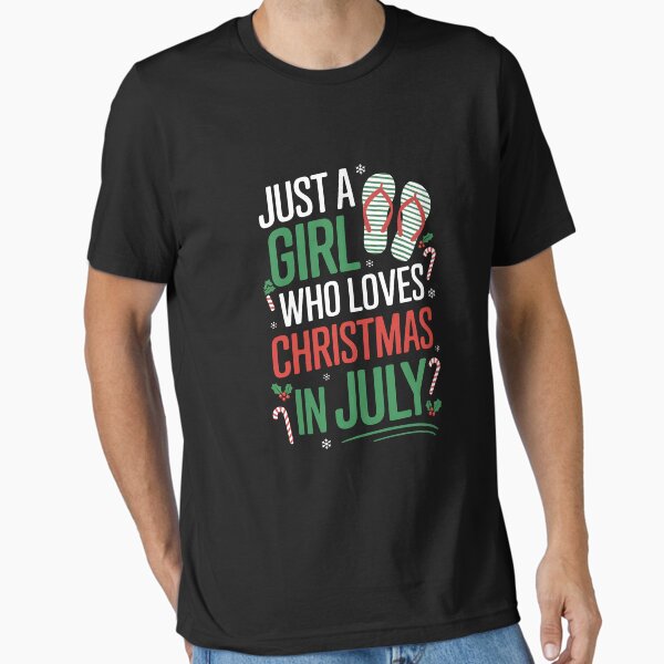 Item preview, Just A Girl Who Loves Christmas In July Summer Beach Xmas designed and sold by Tejdyx-art.
