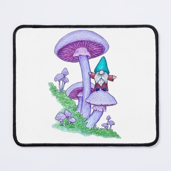 Item preview, Gnome and purple mushrooms designed and sold by SarahCD13.