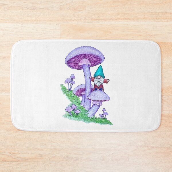Item preview, Gnome and purple mushrooms designed and sold by SarahCD13.