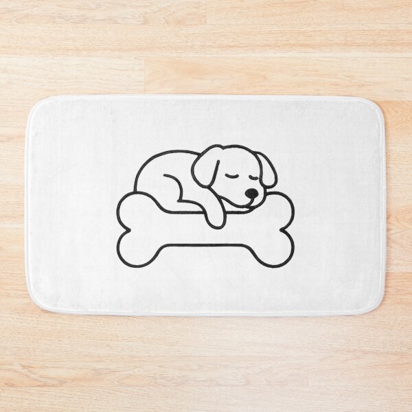 Item preview, Line Drawing of Dog with Big Bone in Black designed and sold by Content by Steph.