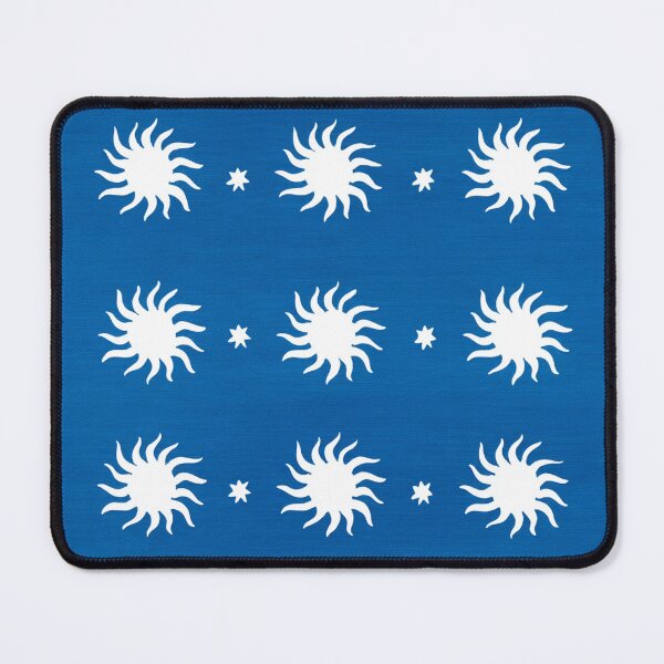 Item preview, Vintage Blue Sun and Star Pattern - Celestial Retro Art designed and sold by trajeado14.