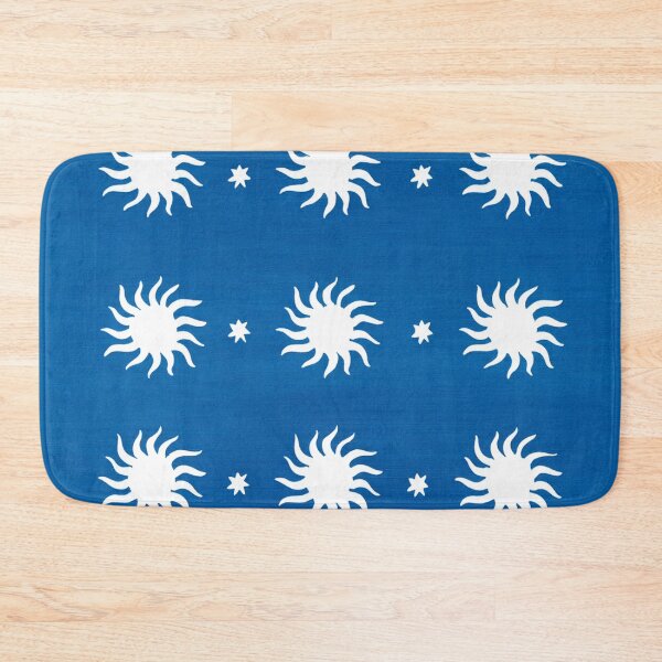 Item preview, Vintage Blue Sun and Star Pattern - Celestial Retro Art designed and sold by trajeado14.