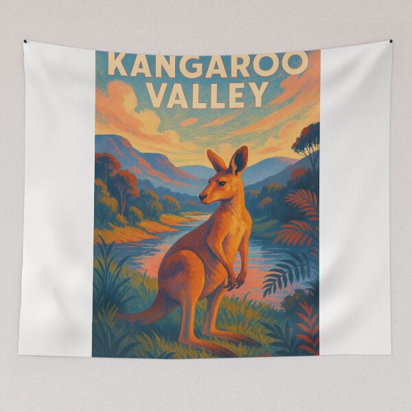 Item preview, Kangaroo Valley Australia Mountain View with River and Native Wildlife designed and sold by Places On Earth.