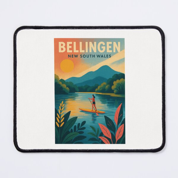 Item preview, Bellingen New South Wales River Paddleboarding Sunset Scene in Hinterland Australia designed and sold by Places On Earth.