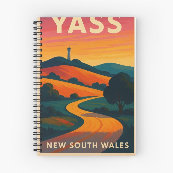 Item preview, Yass New South Wales Rolling Hills and Sunset Road in Southern Tablelands Australia designed and sold by Places On Earth.