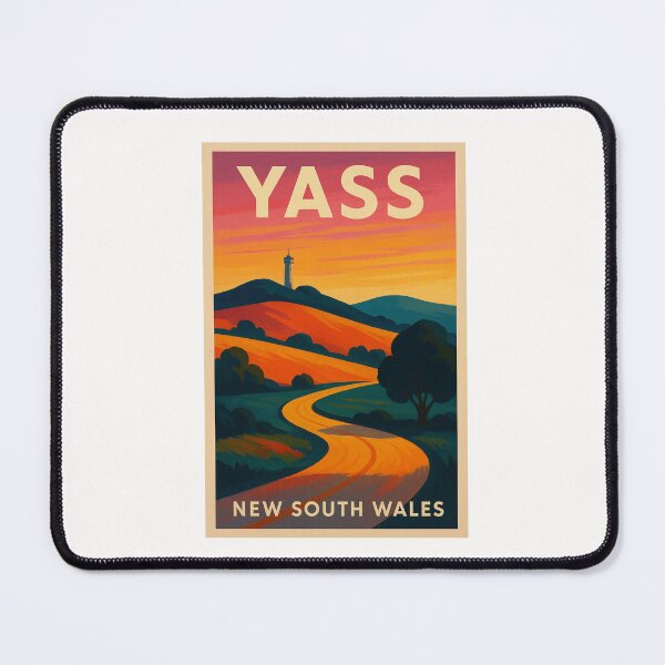 Item preview, Yass New South Wales Rolling Hills and Sunset Road in Southern Tablelands Australia designed and sold by Places On Earth.