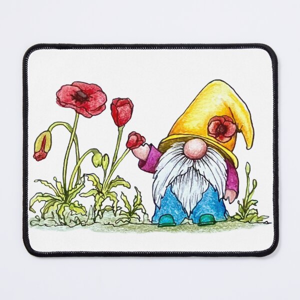 Item preview, Gnome and his poppies designed and sold by SarahCD13.