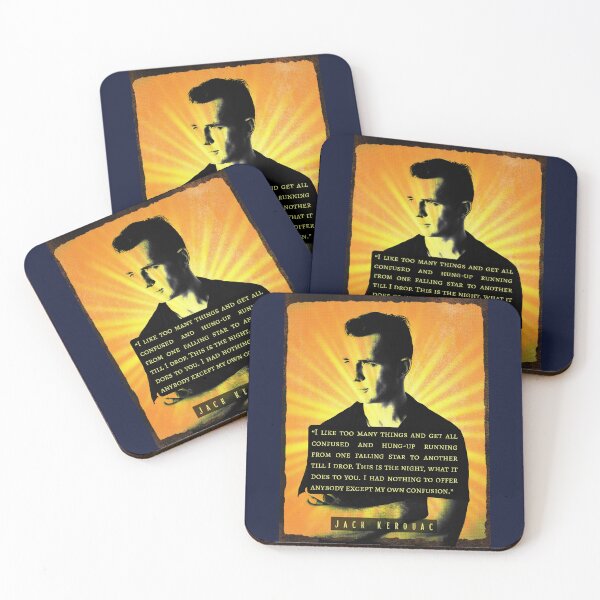 Item preview, Jack Kerouac quote: I like too many things and get all confused and hung-up running from one falling star to another till I drop. This is the night, what it does to you. designed and sold by artbleed.