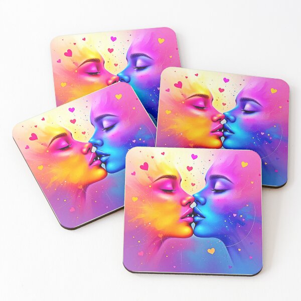 Item preview, Vibrant Abstract Kiss Art designed and sold by Health And Fitness Posts e-Store.