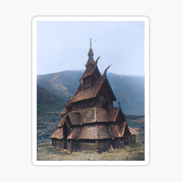 Item preview, Borgund Stave Church in 1888 designed and sold by 19th Century in Color.
