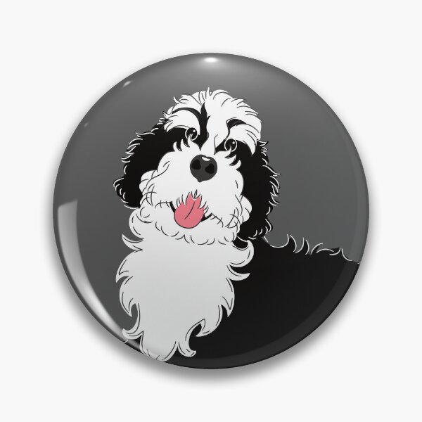 Item preview, Black and White Bernedoodle designed and sold by Lulupainting.
