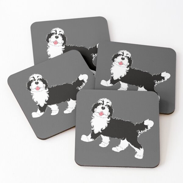 Item preview, Black and White Bernedoodle designed and sold by Lulupainting.