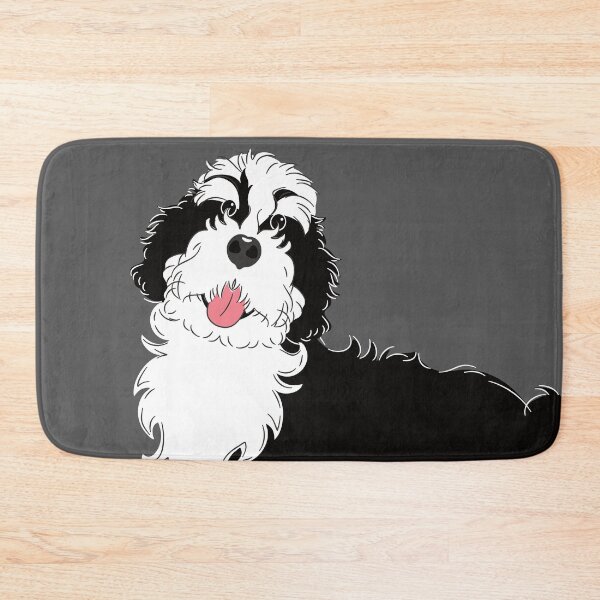 Item preview, Black and White Bernedoodle designed and sold by Lulupainting.