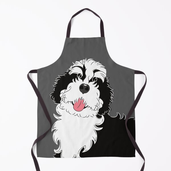 Item preview, Black and White Bernedoodle designed and sold by Lulupainting.